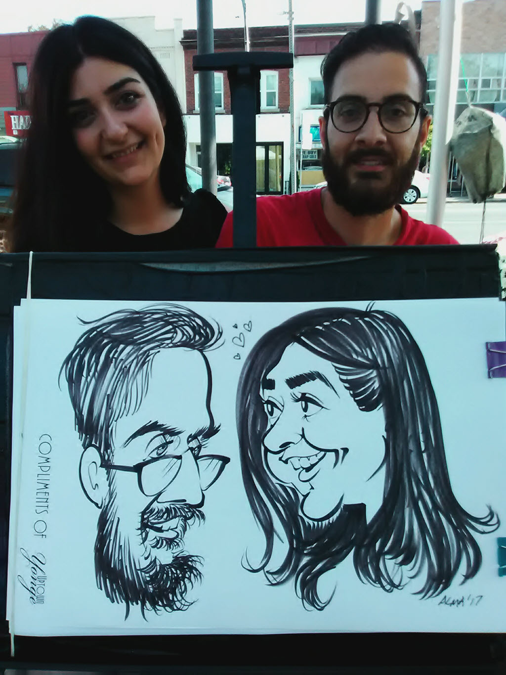 Couple's caricature
